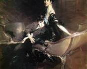 乔瓦尼 波尔蒂尼 : Consuelo Duchess of Marlborough with Her Son Ivor Spencer Churchill